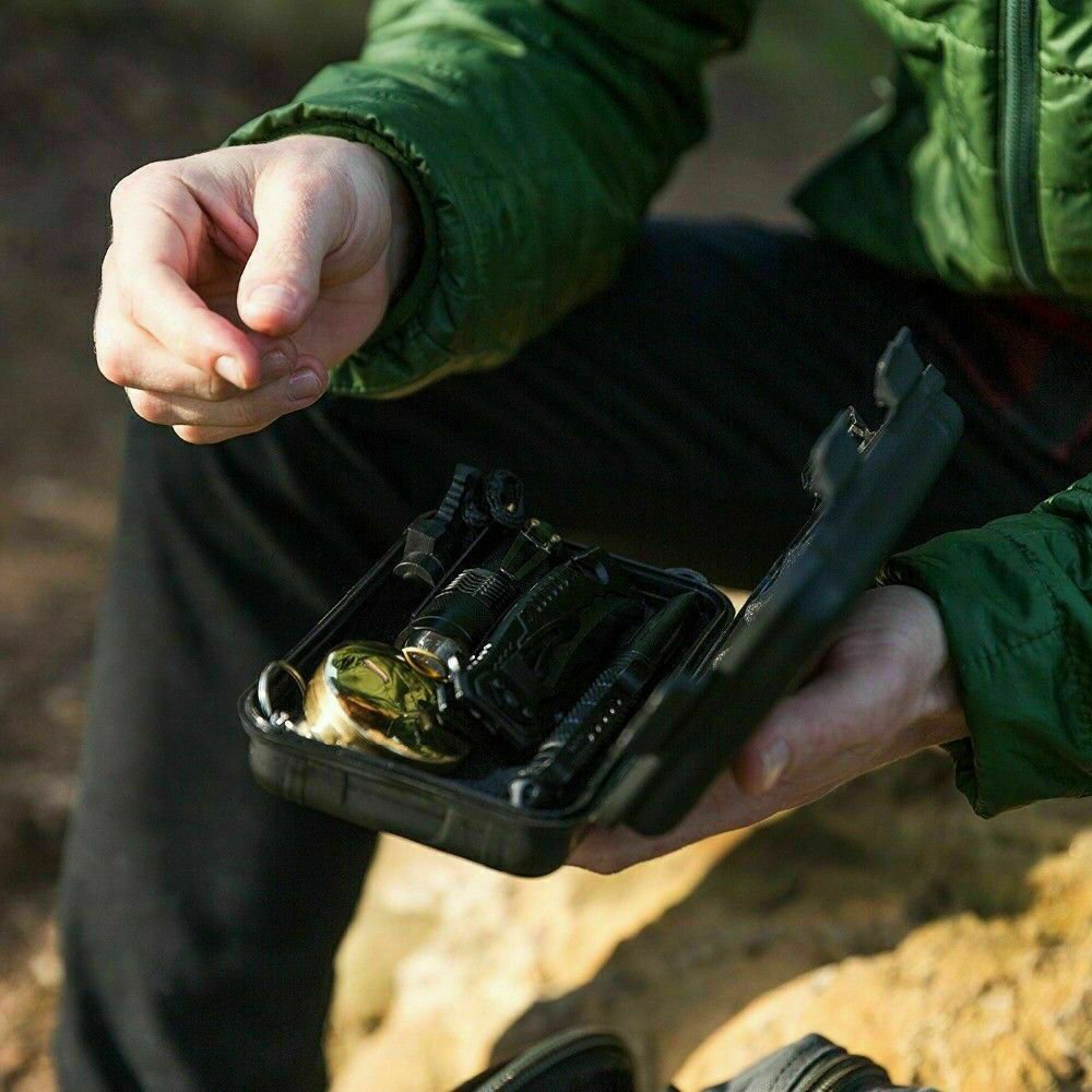 14 - In - 1 Outdoor Emergency Survival Kit Camping Hiking Tactical Gear Case Set Box - Cozy Home Life