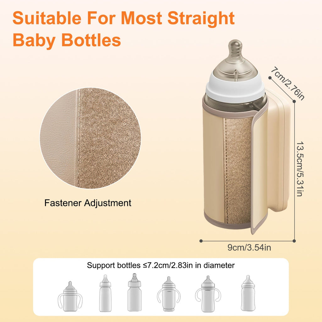 1Pc Portable Bottle Warmer With Night Light On The Go Baby Milk Warmer Milk Formula Warmer For Home Travel With 6 Heating Levels - Cozy Home Life
