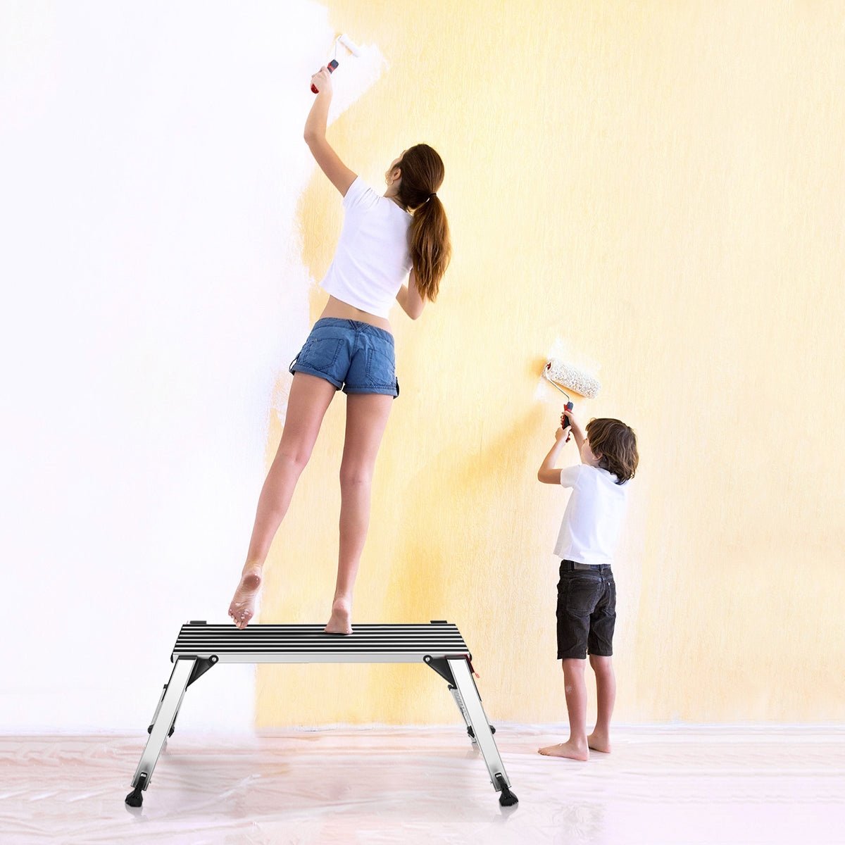 330 lbs Aluminum Folding Non - slip Drywall Step Stool Ladder - Cozy Home Life