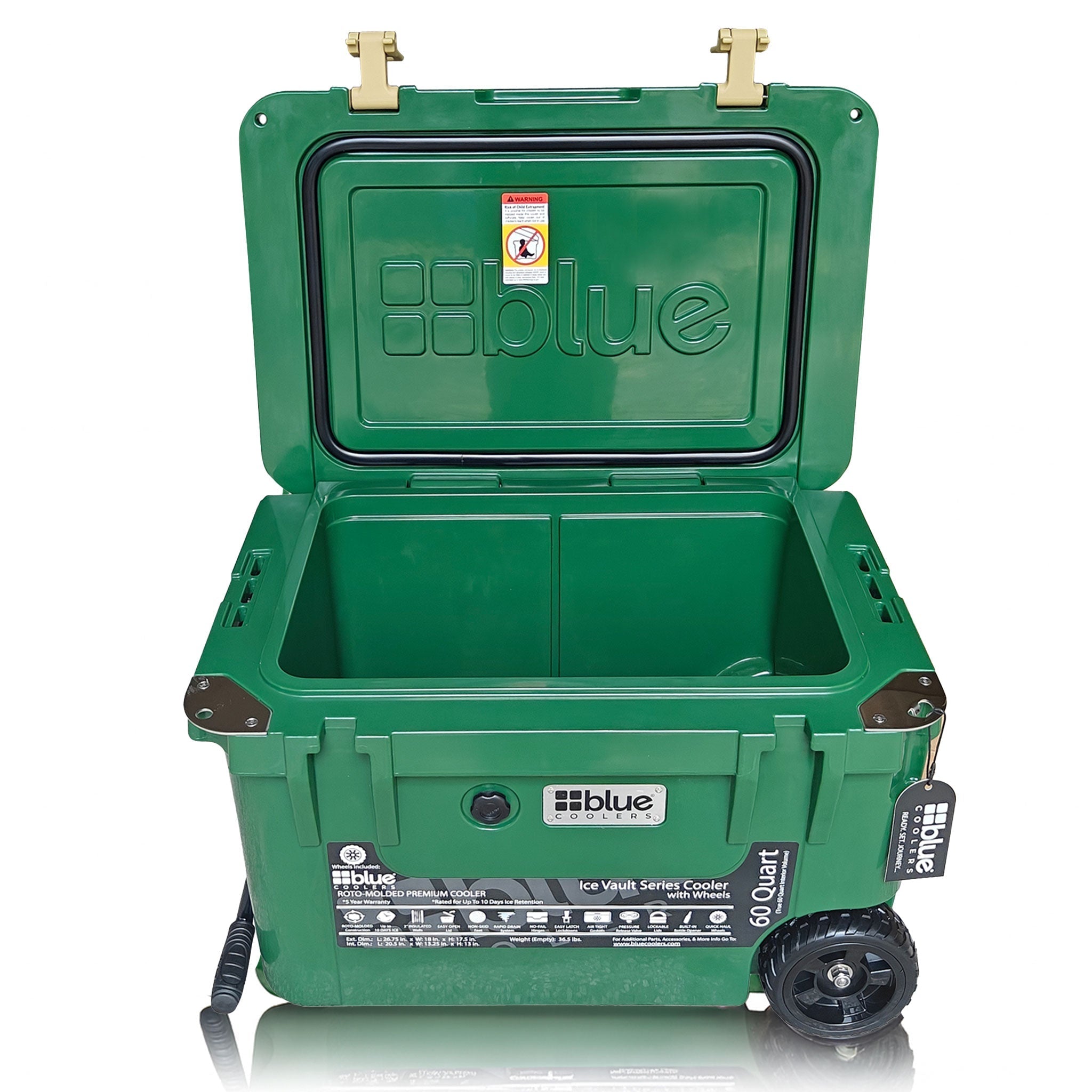 60 Quart Ice Vault Roto - Molded Cooler with Wheels - Cozy Home Life