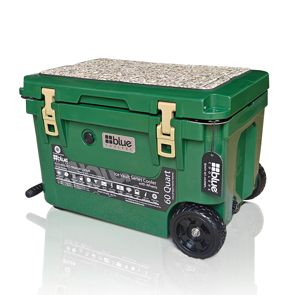 60 Quart Ice Vault Roto - Molded Cooler with Wheels - Cozy Home Life
