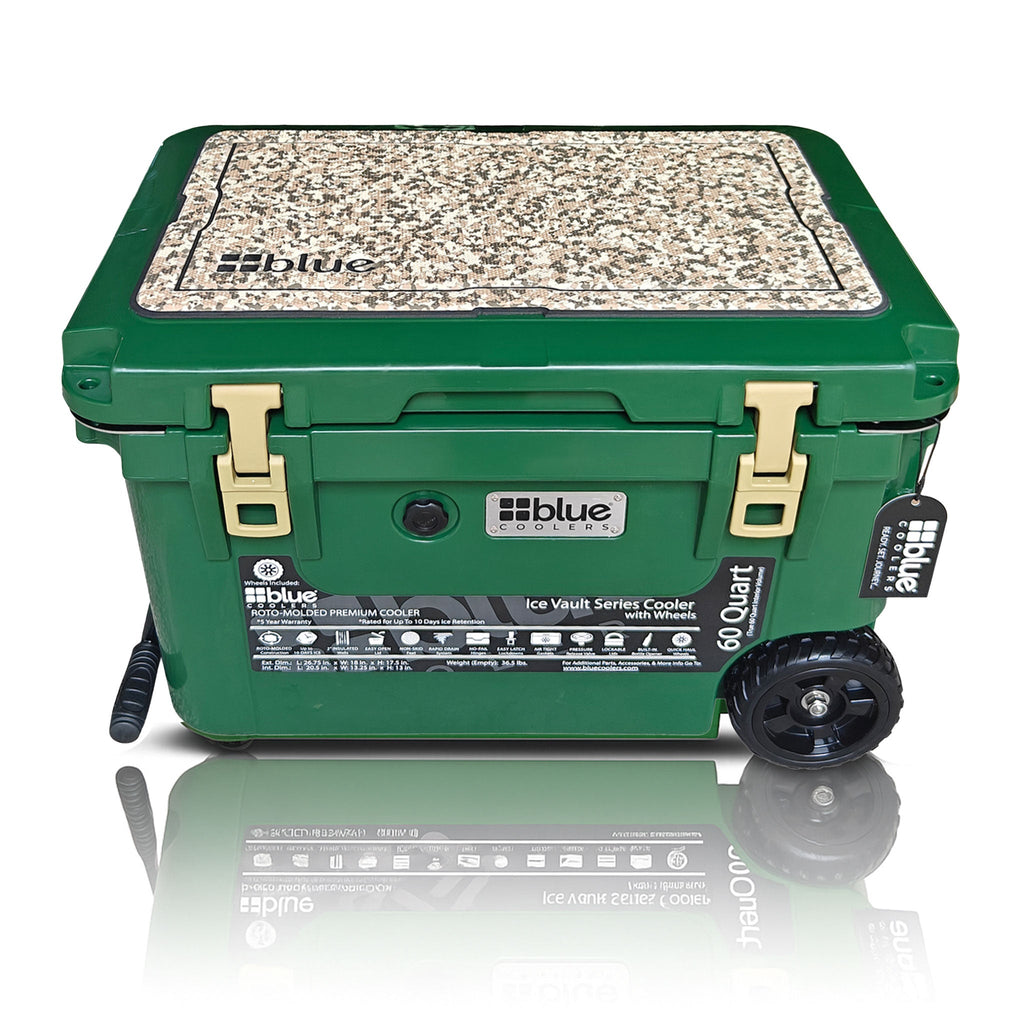 60 Quart Ice Vault Roto - Molded Cooler with Wheels - Cozy Home Life