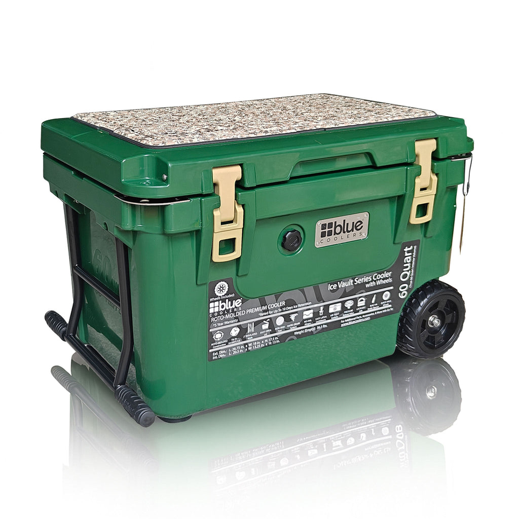 60 Quart Ice Vault Roto - Molded Cooler with Wheels - Cozy Home Life