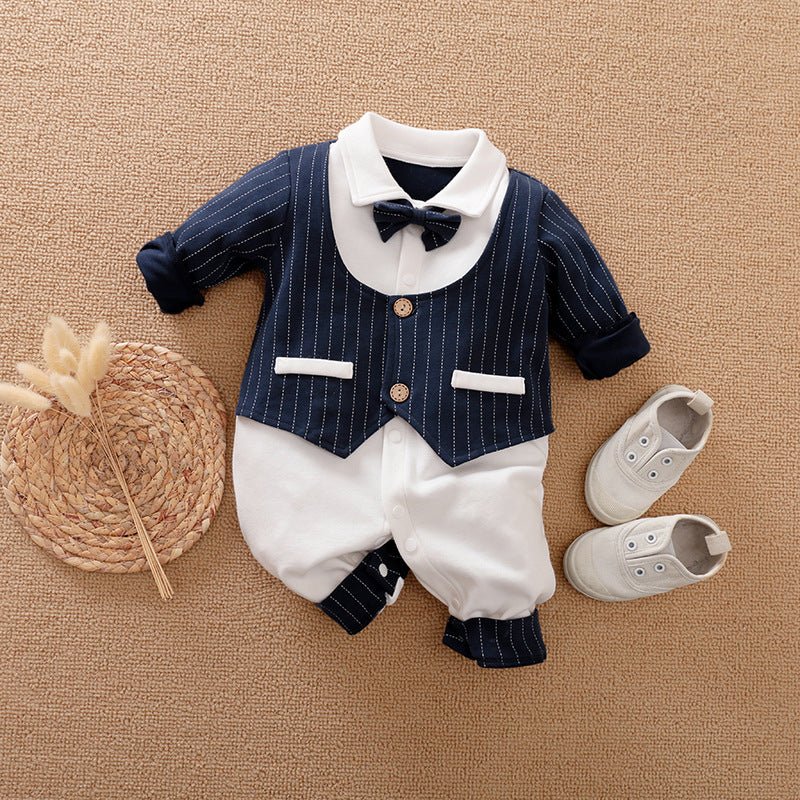 Baby Jumpsuit Spring And Autumn Models Foreign Trade Gentleman Baby Clothes Long - Sleeved Baby Clothes Baby Clothes - Cozy Home Life