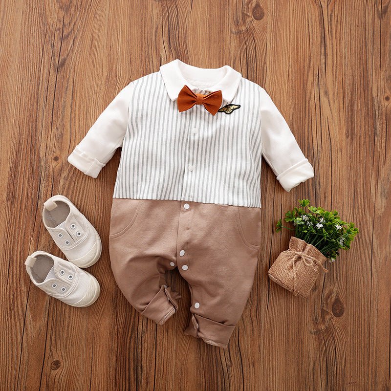 Baby Jumpsuit Spring And Autumn Models Foreign Trade Gentleman Baby Clothes Long - Sleeved Baby Clothes Baby Clothes - Cozy Home Life