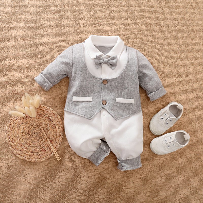 Baby Jumpsuit Spring And Autumn Models Foreign Trade Gentleman Baby Clothes Long - Sleeved Baby Clothes Baby Clothes - Cozy Home Life