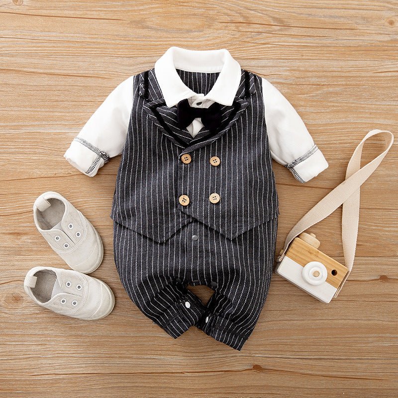 Baby Jumpsuit Spring And Autumn Models Foreign Trade Gentleman Baby Clothes Long - Sleeved Baby Clothes Baby Clothes - Cozy Home Life