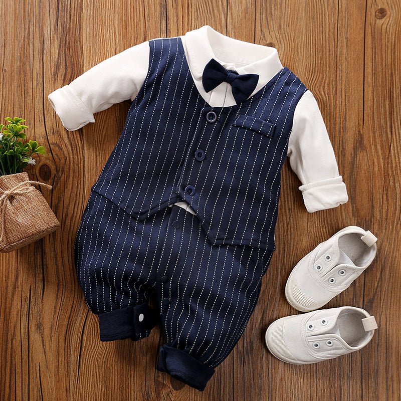 Baby Jumpsuit Spring And Autumn Models Foreign Trade Gentleman Baby Clothes Long - Sleeved Baby Clothes Baby Clothes - Cozy Home Life