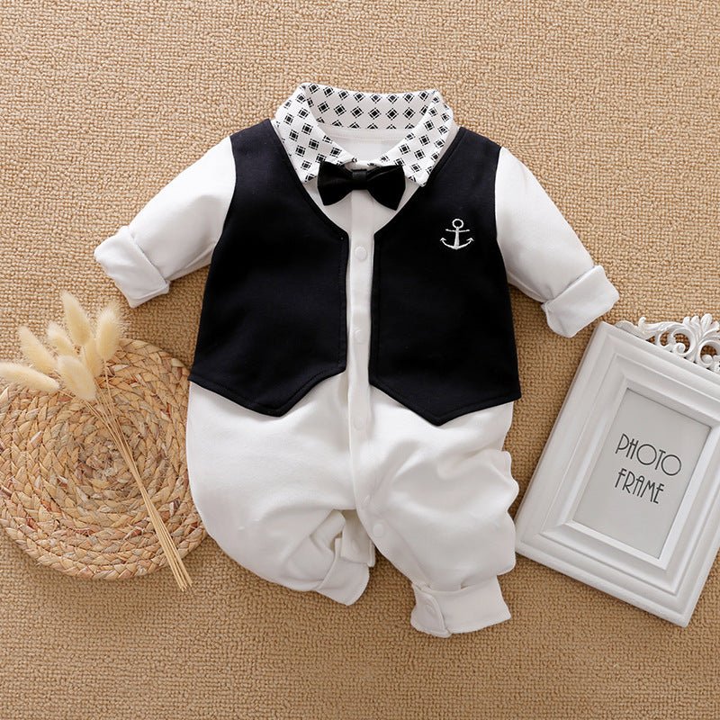 Baby Jumpsuit Spring And Autumn Models Foreign Trade Gentleman Baby Clothes Long - Sleeved Baby Clothes Baby Clothes - Cozy Home Life