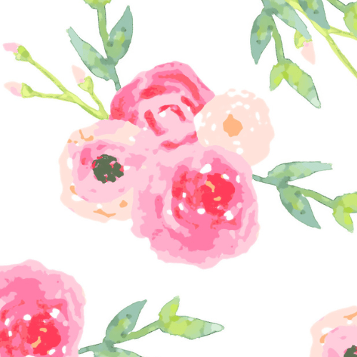 Baby Shopping Cart Hammock | Full Bloom Watercolor Floral Print - Cozy Home Life
