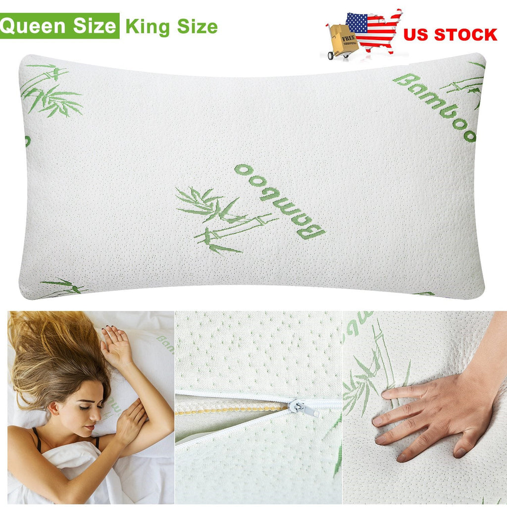Bamboo Memory Foam Pillow With Washable Pillowcase - Cozy Home Life