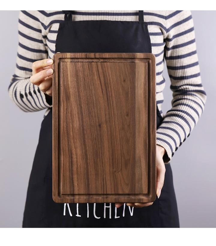 Black Walnut Wood Cutting Board Creative Whole Tray Fruit Chopping Cutting Board Wood Chopping Blocks For Kitchen - Cozy Home Life