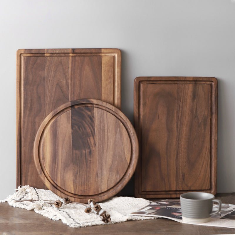 Black Walnut Wood Cutting Board Creative Whole Tray Fruit Chopping Cutting Board Wood Chopping Blocks For Kitchen - Cozy Home Life