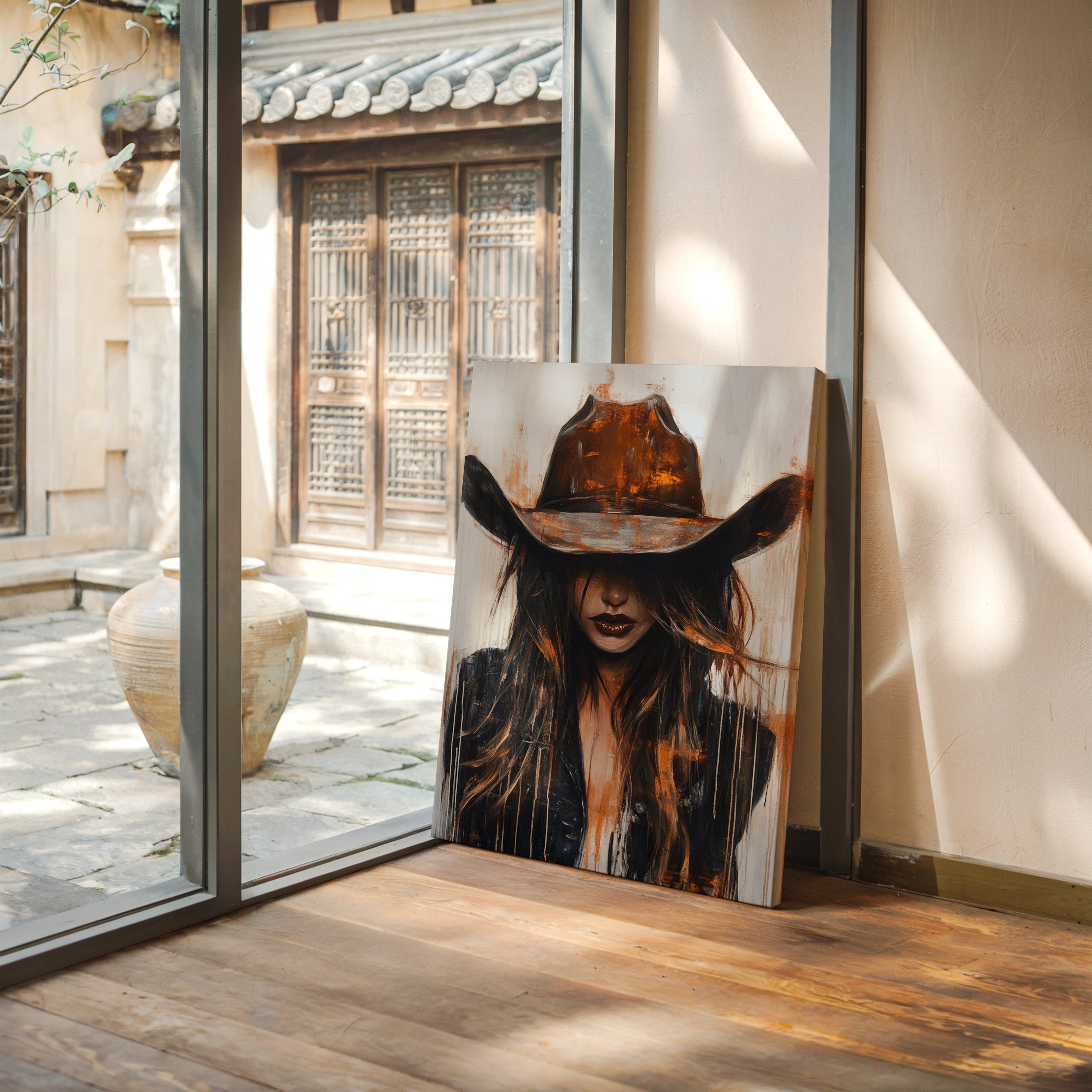 Cowgirl in Crimson – Modern Western Grit - Cozy Home Life