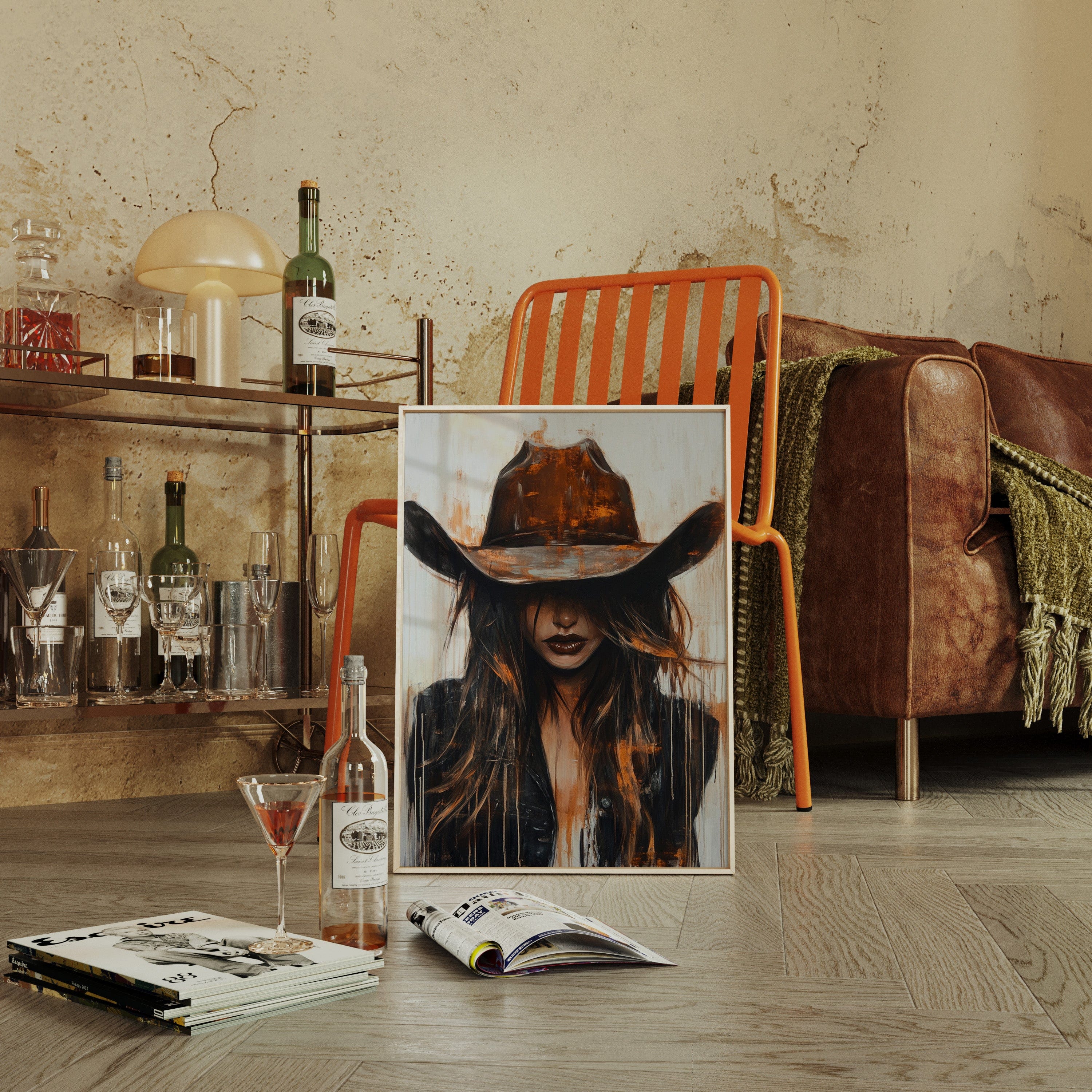 Cowgirl in Crimson – Modern Western Grit - Cozy Home Life