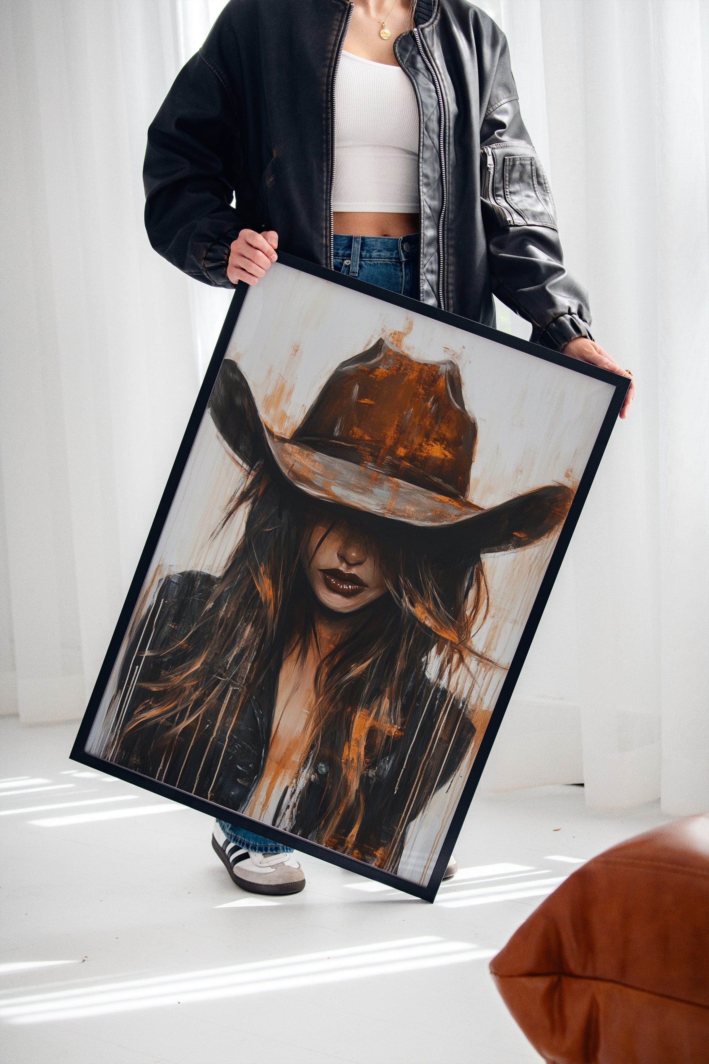 Cowgirl in Crimson – Modern Western Grit - Cozy Home Life