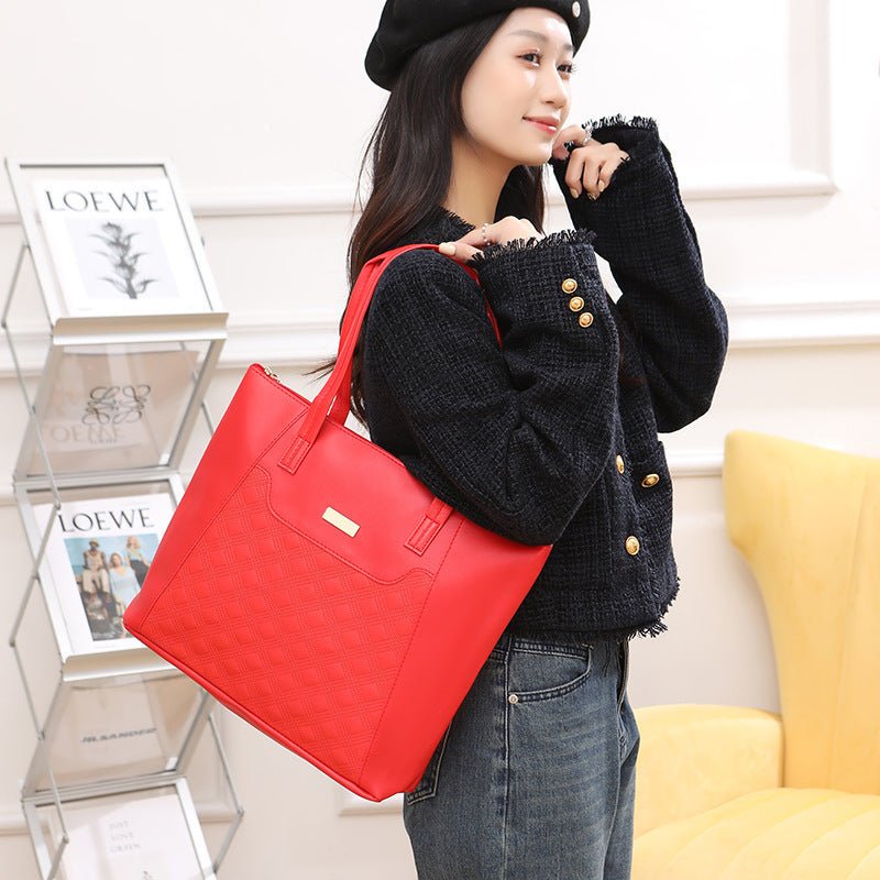 Diamond - Embossed Large - Capacity Tote Bag - Cozy Home Life