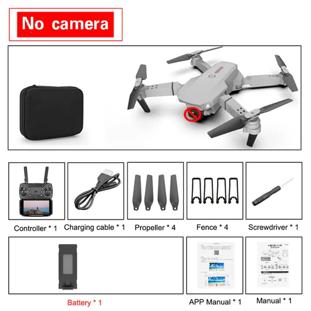 E88 Pro Foldable Quadcopter Drone - WIFI FPV, HD 4K Camera, Altitude Hold - Cozy Home Life