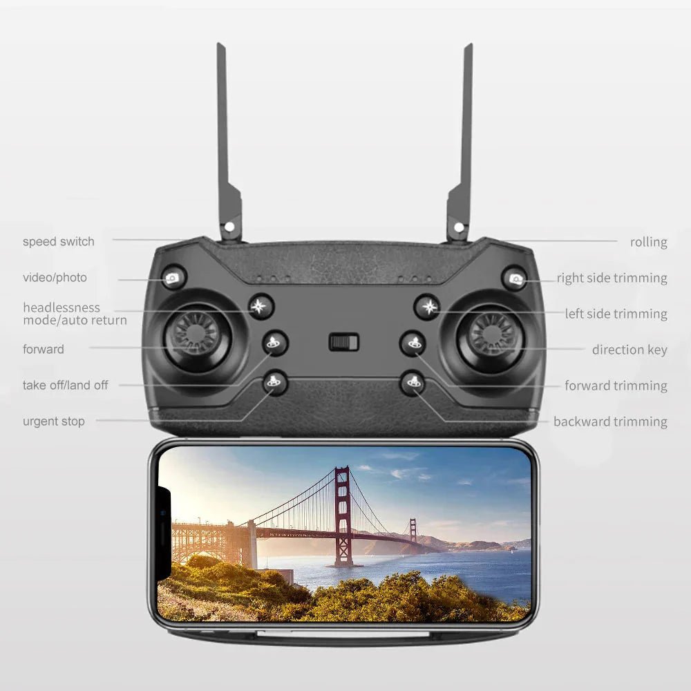 E88 Pro Foldable Quadcopter Drone - WIFI FPV, HD 4K Camera, Altitude Hold - Cozy Home Life