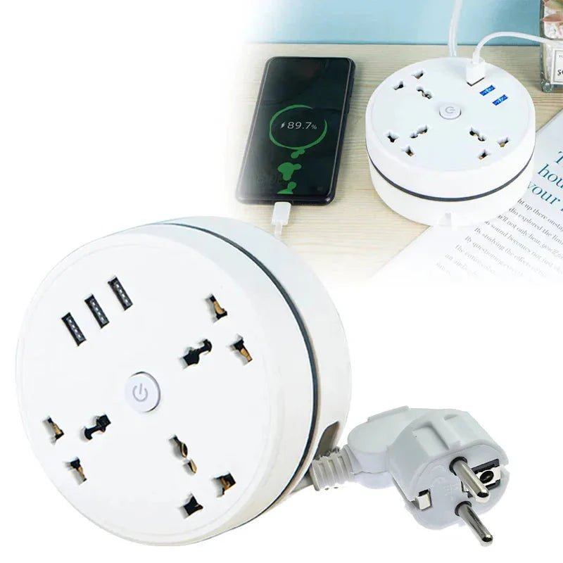 EU Plug AC Outlet Smart Home Power Strip – Multipurpose Electrical Extension Cord with USB Ports & Fast Charging - Cozy Home Life