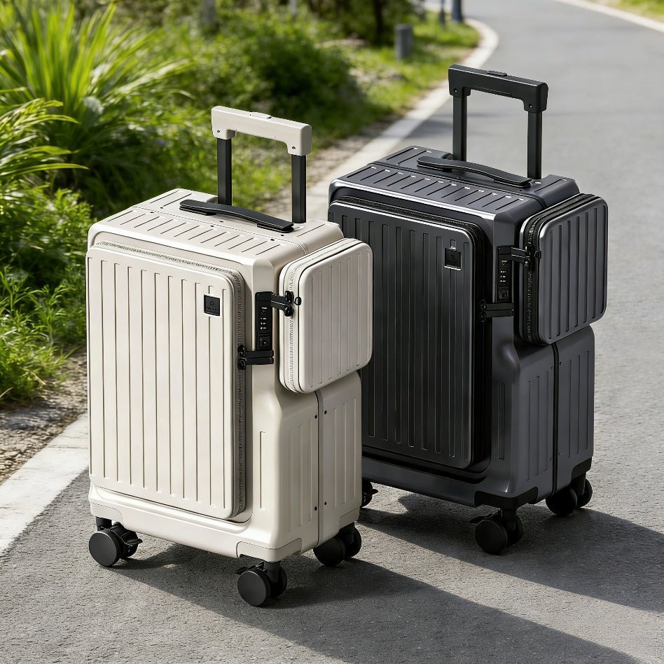 Front - opening 20 - inch Carry - on Suitcase - Cozy Home Life