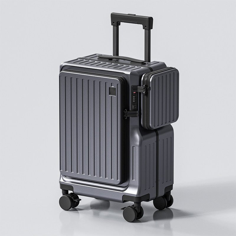 Front - opening 20 - inch Carry - on Suitcase - Cozy Home Life