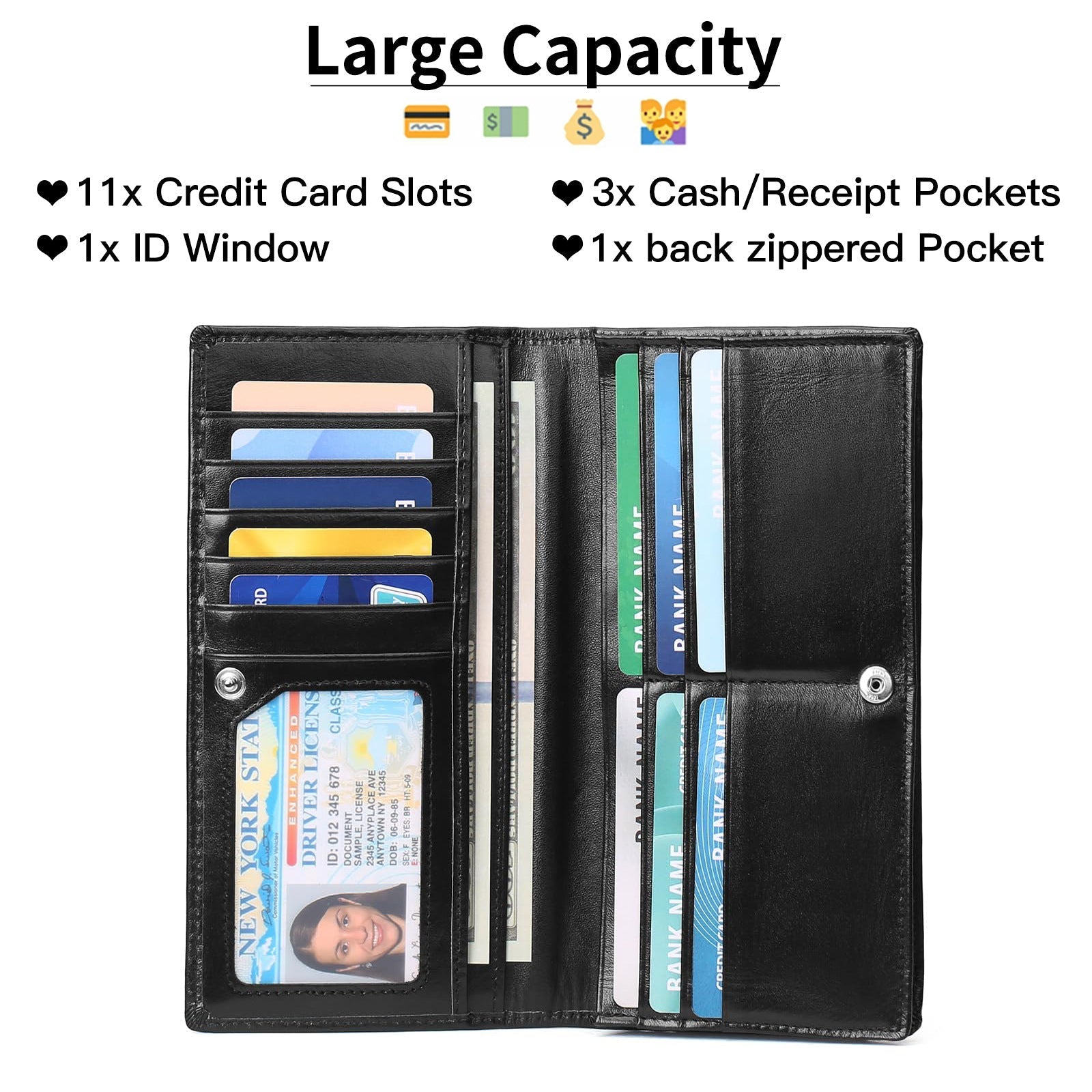 GOIACII Anti - Scanning Womens Long Wallet Ultra - Thin European And American Style Minimalist - Cozy Home Life