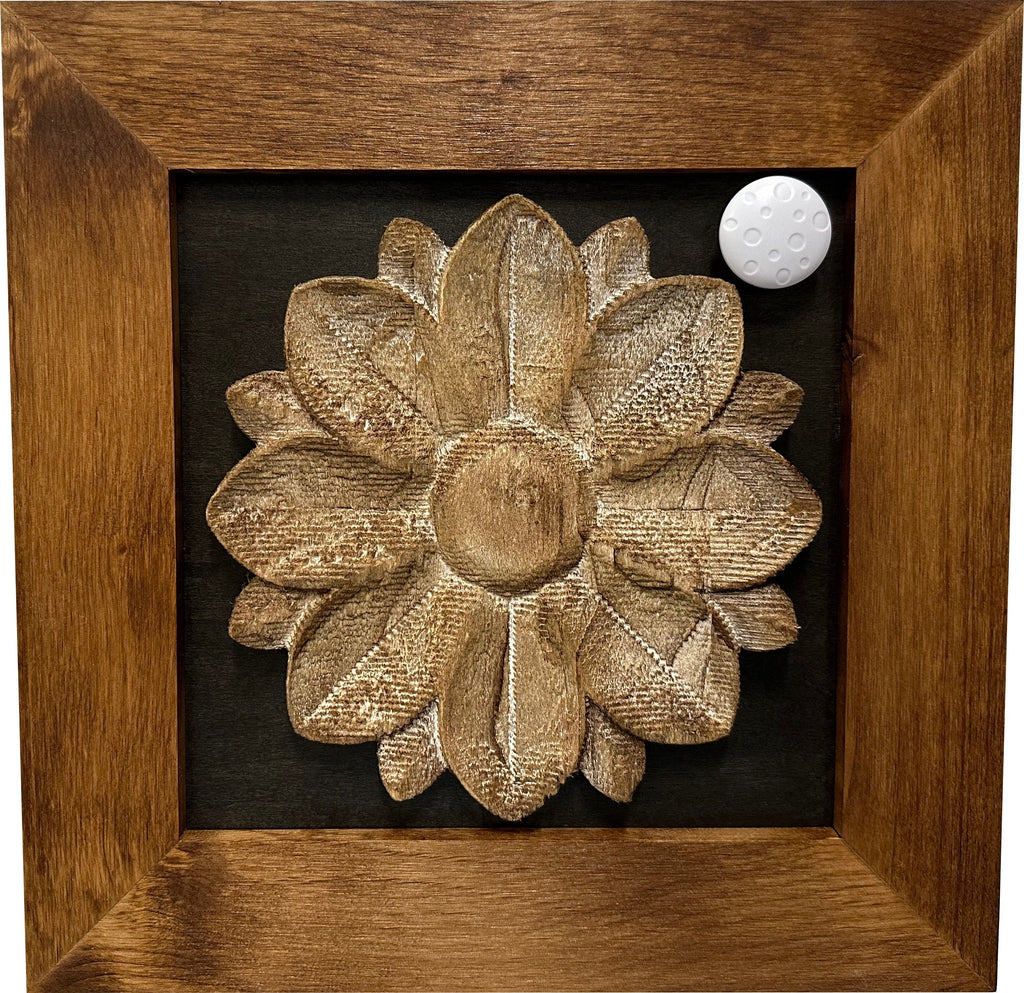 Hidden Gun Cabinet Wall Decor Distressed Flower (Black) - Cozy Home Life