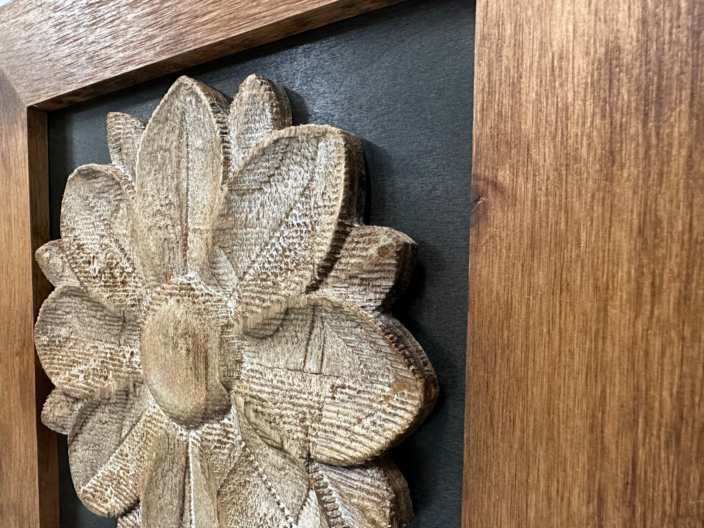 Hidden Gun Cabinet Wall Decor Distressed Flower (Black) - Cozy Home Life