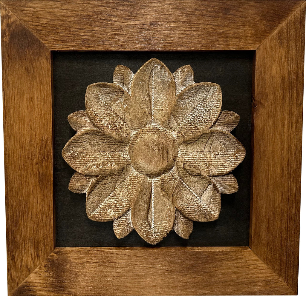 Hidden Gun Cabinet Wall Decor Distressed Flower (Black) - Cozy Home Life