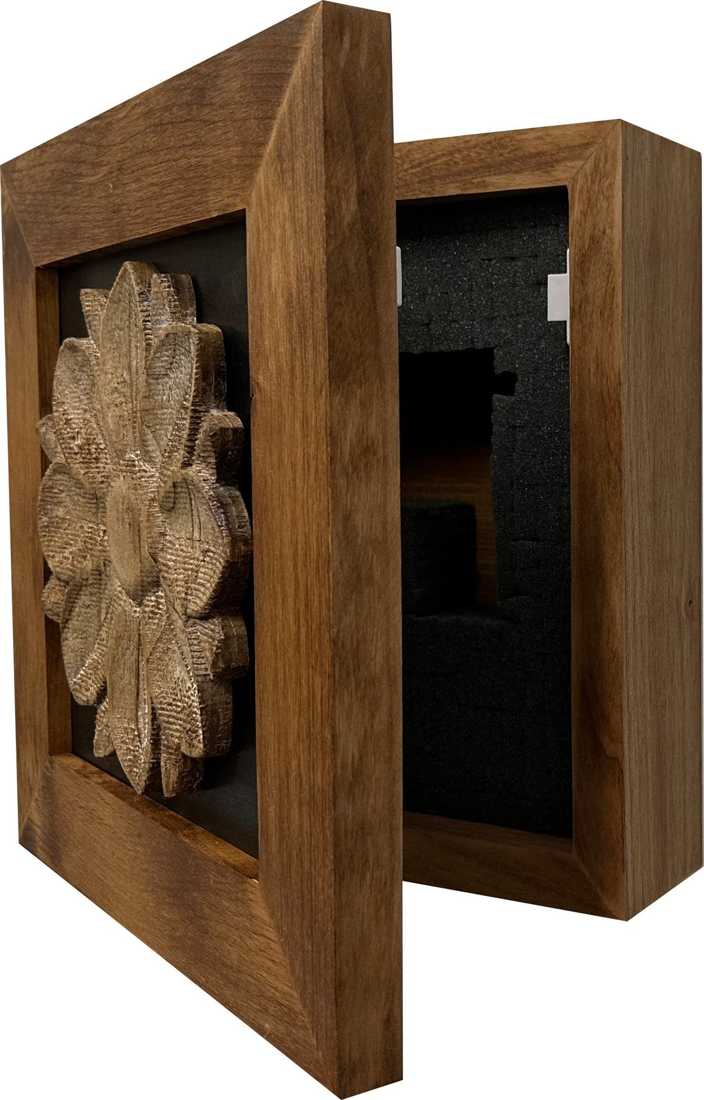 Hidden Gun Cabinet Wall Decor Distressed Flower (Black) - Cozy Home Life