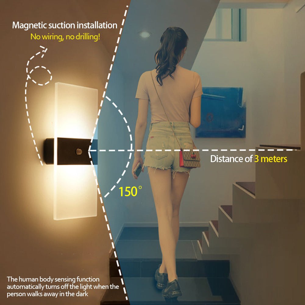 Indoor Sensing USB Charging Wall Lamp - Cozy Home Life