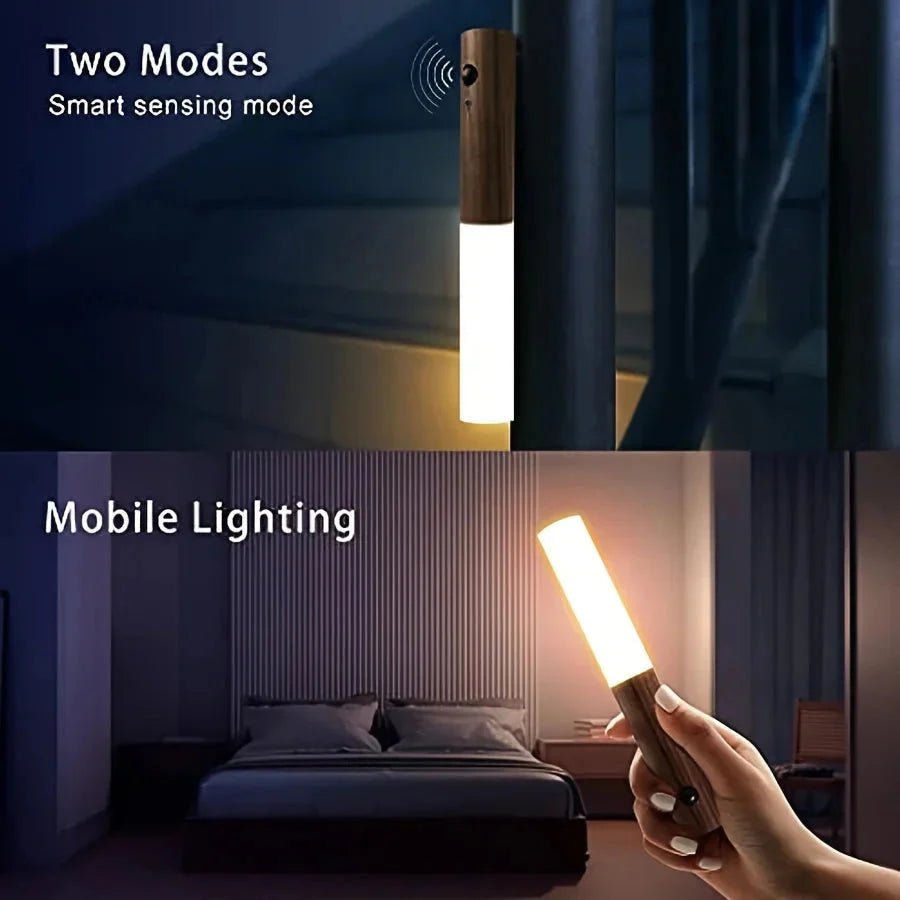 Intelligent Human Body Induction LED Night Light – Rechargeable Wall Light for Corridor, Cabinet, and Toilet - Cozy Home Life