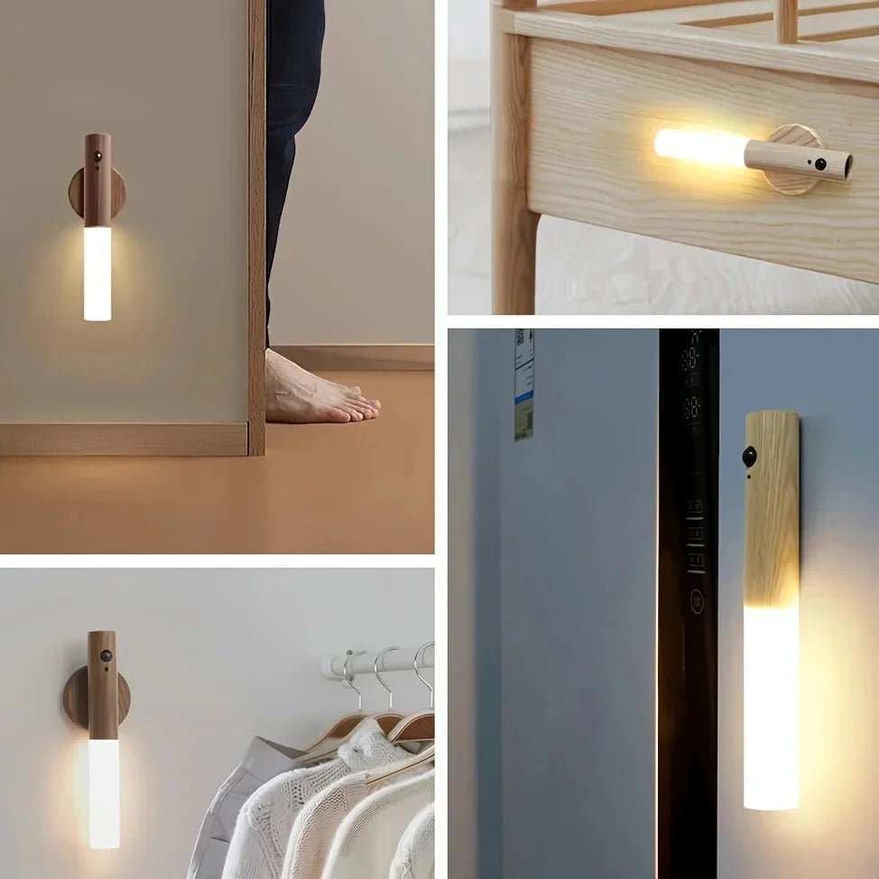 Intelligent Human Body Induction LED Night Light – Rechargeable Wall Light for Corridor, Cabinet, and Toilet - Cozy Home Life