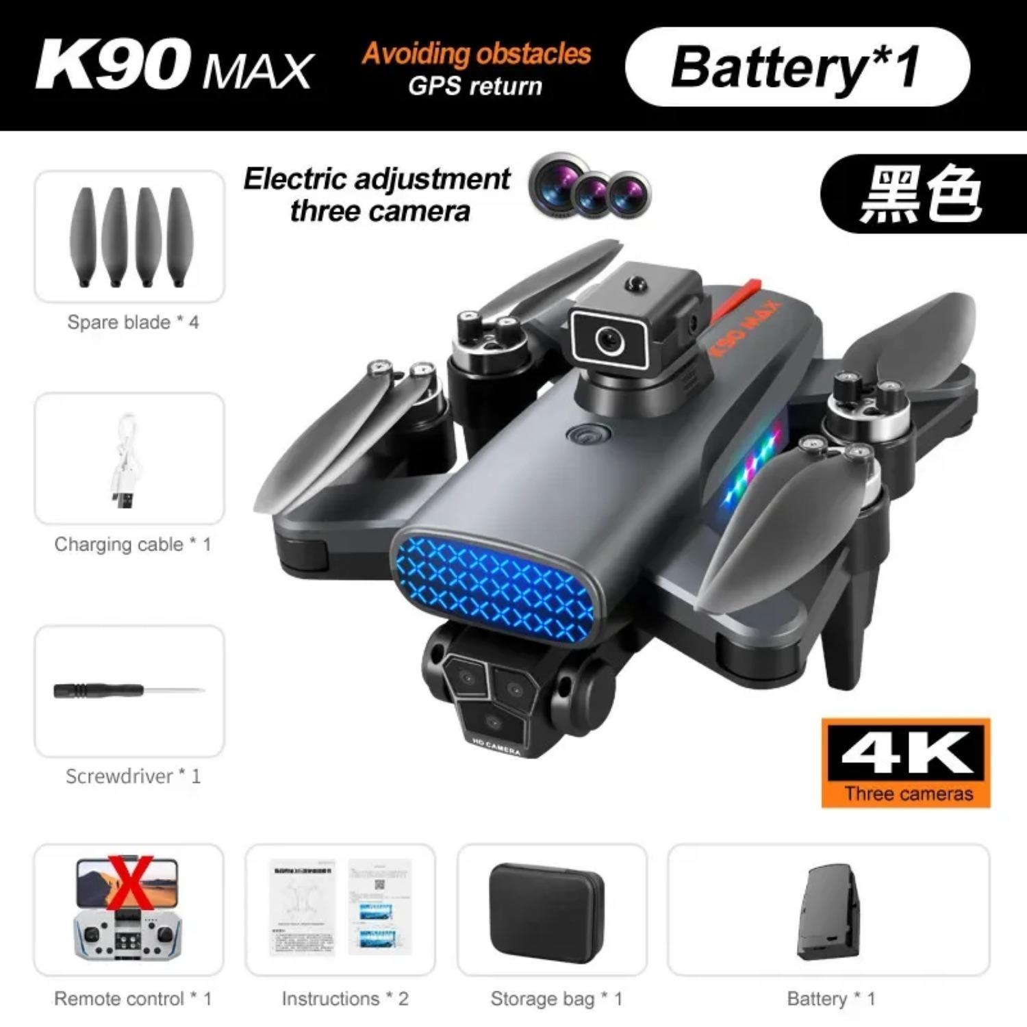 K90 Max GPS Drone 8k Professional HD 3 Camera Aerial Photography Drone With 360 Obstacle Avoidance Remote Control Quadcopter Drone - Cozy Home Life