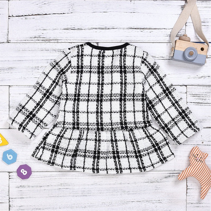 Long - sleeved Dresses Two - piece Children's Baby Small Incense Wind Suit - Cozy Home Life