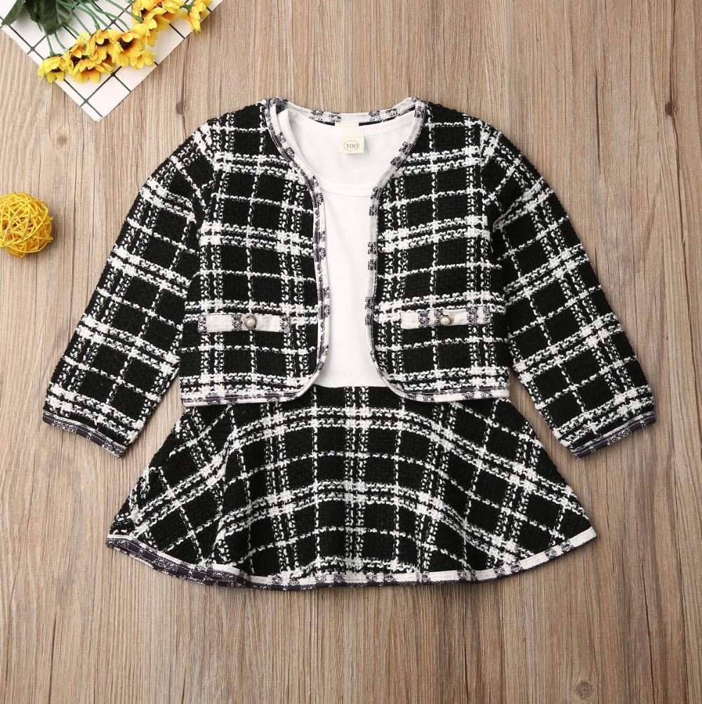 Long - sleeved Dresses Two - piece Children's Baby Small Incense Wind Suit - Cozy Home Life