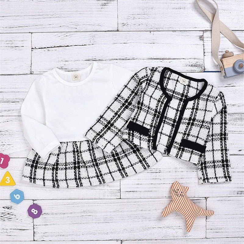 Long - sleeved Dresses Two - piece Children's Baby Small Incense Wind Suit - Cozy Home Life