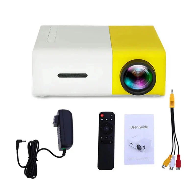 Mini Projector – 1080P Full HD Support, Portable LED Projector, 4K Video Playback, Multiple Connectivity Options - Cozy Home Life