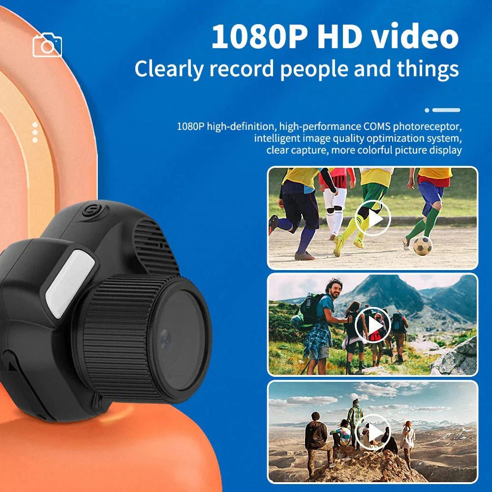 Mini Slr - Shaped 1080P Pocket DV Camera – Portable Body Cam, Action Camera with Display Screen, Loop Recording, & Filters - Cozy Home Life
