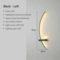 Modern LED Wall Lamp – Minimalist Art Design for Bedroom, Living Room, and Bathroom, Gold/Black - Cozy Home Life