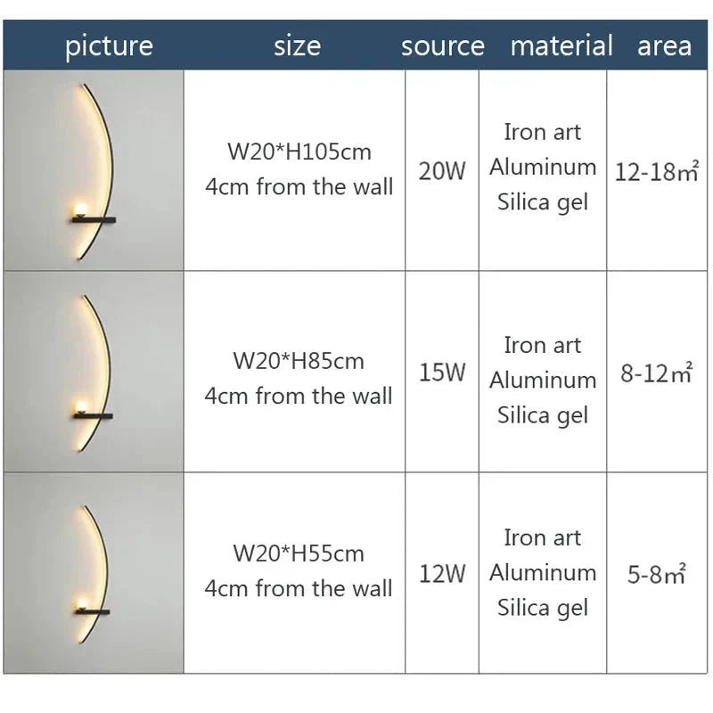 Modern LED Wall Lamp – Minimalist Art Design for Bedroom, Living Room, and Bathroom, Gold/Black - Cozy Home Life