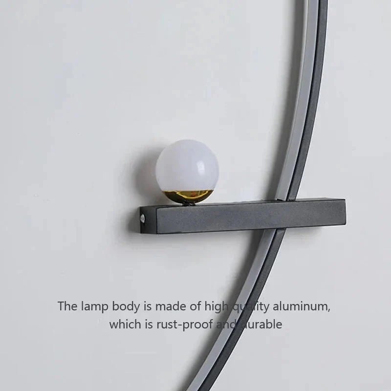 Modern LED Wall Lamp – Minimalist Art Design for Bedroom, Living Room, and Bathroom, Gold/Black - Cozy Home Life