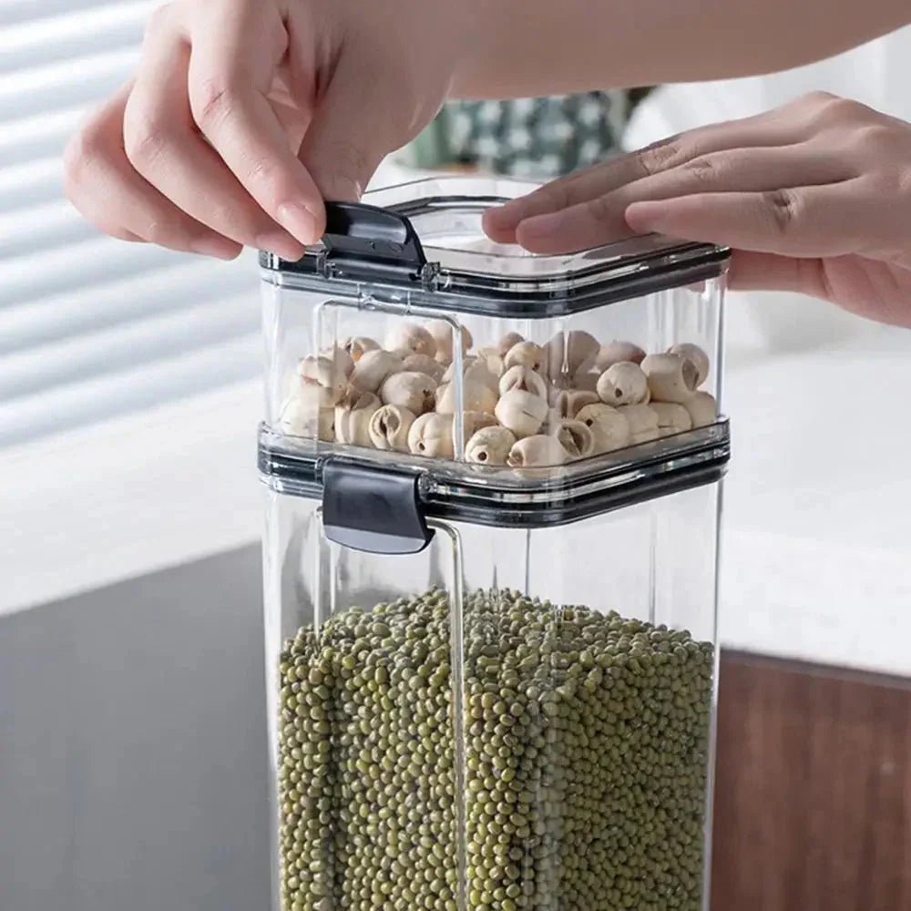 Multipurpose Food Storage Containers Set - Clear Jars with Lids for Cereal, Candy, and Dry Goods - Cozy Home Life