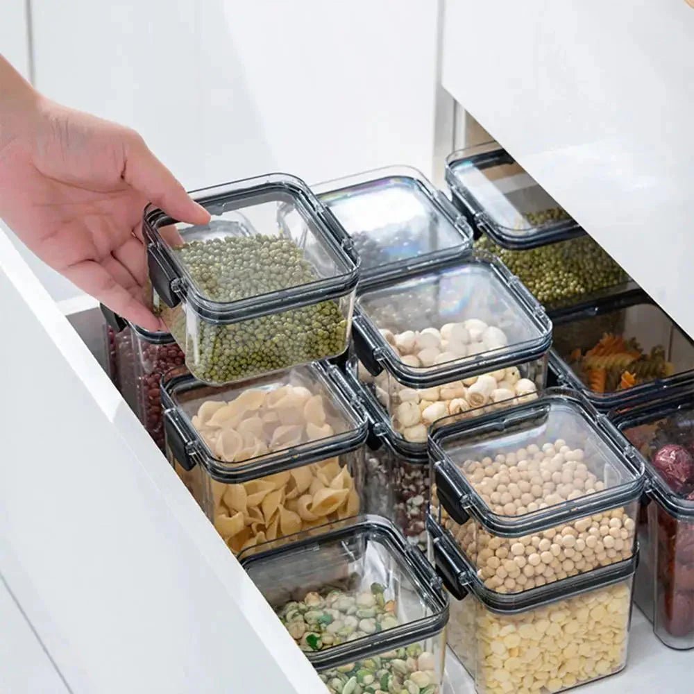 Multipurpose Food Storage Containers Set - Clear Jars with Lids for Cereal, Candy, and Dry Goods - Cozy Home Life