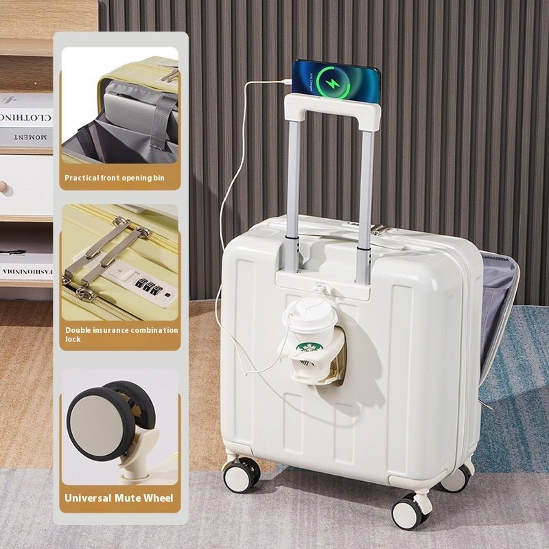 New Full - opening Multi - functional Luggage 18 - inch - Cozy Home Life