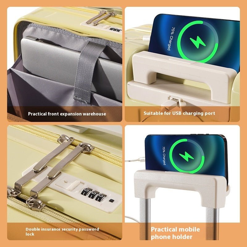 New Full - opening Multi - functional Luggage 18 - inch - Cozy Home Life