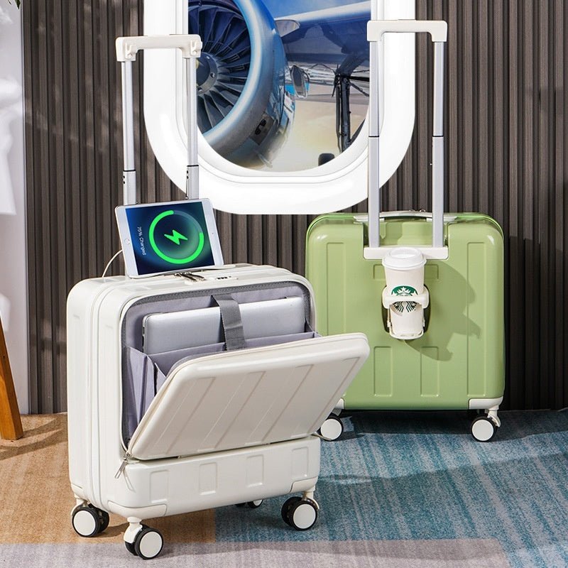 New Full - opening Multi - functional Luggage 18 - inch - Cozy Home Life