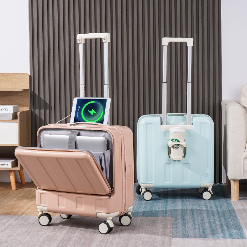 New Full - opening Multi - functional Luggage 18 - inch - Cozy Home Life