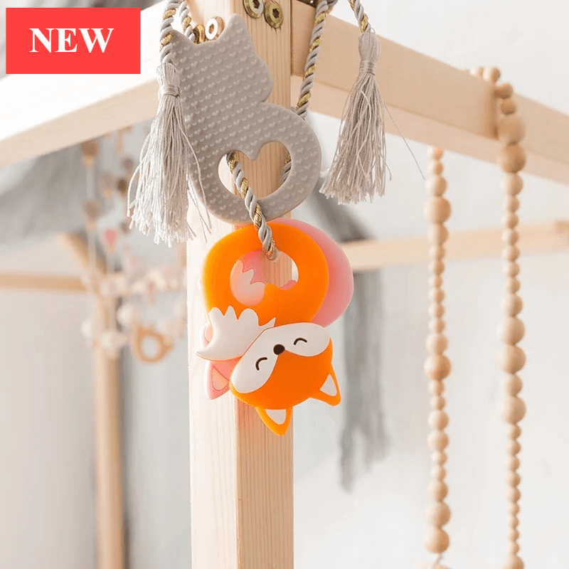 New Sets Baby Silicone Teether Rodent Silicone Animal Fox Teeth Chew Children Goods - Cozy Home Life